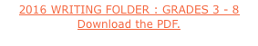2016 WRITING FOLDER : GRADES